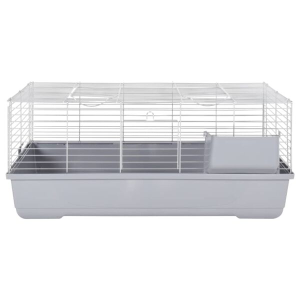 vidaXL Cage pour petits animaux gris 100x53x46 cm PP et métal