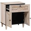 vidaXL Cabinet de chevet Beige 50 x 33 x 60 cm Bois d'acacia massif