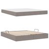 vidaXL Lit avec rangement et matelas Taupe 160 x 200 cm Polyester