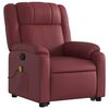vidaXL Fauteuil inclinable de massage Rouge bordeaux Similicuir