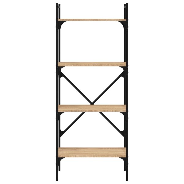 vidaXL Bibliothèque à 4 niveaux chêne sonoma 56x31,5x138,5 cm