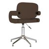 vidaXL Chaise pivotante de salle &agrave; manger Marron Similicuir