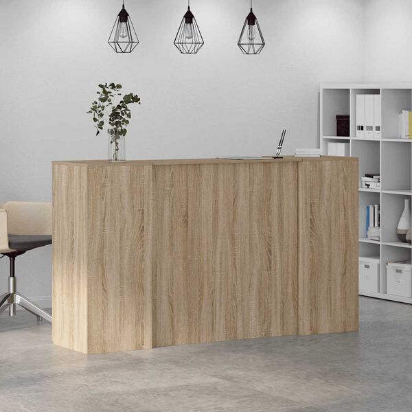 vidaXL Bureau réception chêne sonoma 180x50x103,5 cm bois d'ingénierie