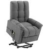 vidaXL Fauteuil de massage inclinable Gris clair Tissu