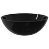 vidaXL Lavabo Verre 50x37x14 cm Noir