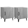 vidaXL Tables de chevet 2 pcs Sonoma gris Bois d'ing&eacute;nierie