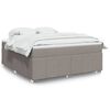 vidaXL Sommier &agrave; lattes de lit avec matelas Taupe 180x200 cm Tissu