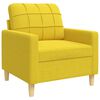 vidaXL Ensemble de canap&eacute;s 3 pcs jaune clair tissu
