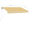 vidaXL Auvent automatique sur pied 300x250 cm Jaune/Blanc