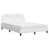 vidaXL Lit Viana avec matelas blanc 120x200 cm similicuir