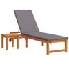 vidaXL Transat 2 pc Bois d'Acacia Massif Marron