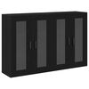 vidaXL Cabinets muraux 2 pc Ch&ecirc;ne noir 69,5 x 34 x 90 cm