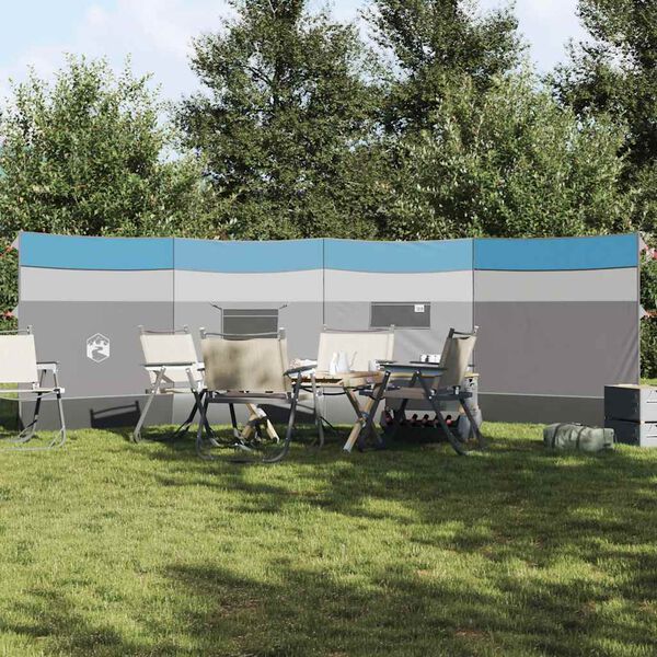 vidaXL Brise-vent de camping bleu 510x153 cm imperméable