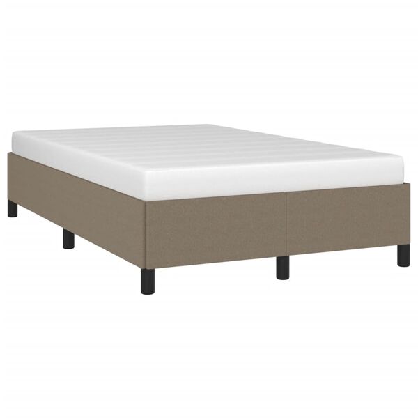 vidaXL Cadre de lit sans matelas taupe 120x190 cm tissu