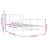 vidaXL Cadre de lit m&eacute;tal sans matelas avec pied de lit noir 80x200 cm