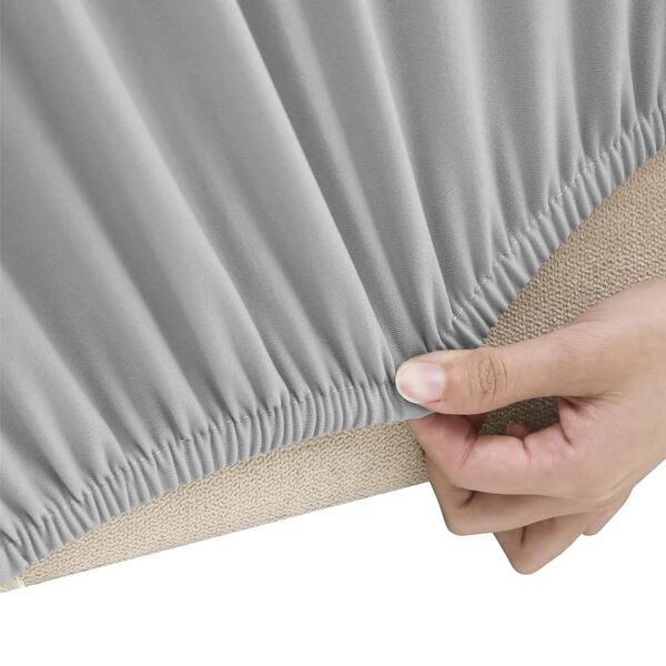 vidaXL Housse extensible de canapé 4 places Gris Jersey de polyester