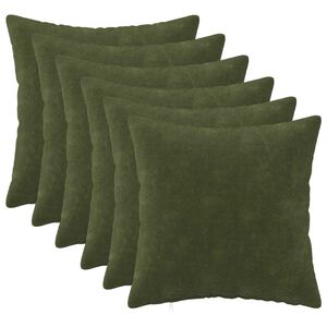 vidaXL Housse de coussin 6 pc HEERLEN Vert 30 x 30 cm