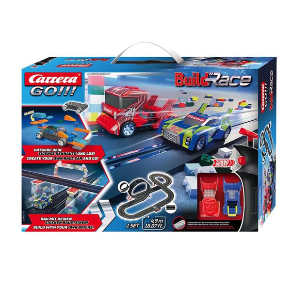 Carrera Ensemble de piste et voiture Build'n Race 4,9 m
