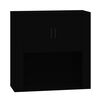 vidaXL Armoire murale Noir 80x33x80 cm Bois d'ing&eacute;nierie