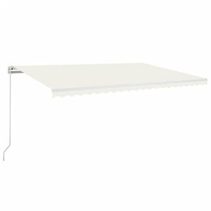 vidaXL Auvent manuel r&eacute;tractable 500x300 cm Cr&egrave;me