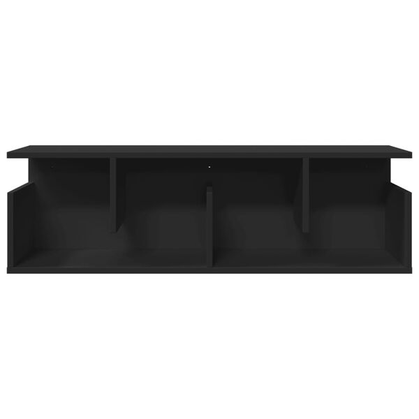 vidaXL Armoire murale 100x20x30 cm noir bois d'ing&eacute;nierie