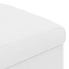 vidaXL Pouf de rangement Blanc 40 x 40 x 45 cm Simili cuir