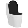 vidaXL Si&egrave;ge de toilette Noir 48 x 36,5 x 4,5 cm Polypropyl&egrave;ne