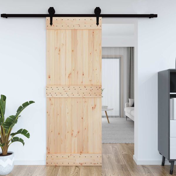 vidaXL Porte NARVIK Naturel 85 x 210 cm Bois de pin massif