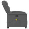 vidaXL Fauteuil de massage inclinable Gris fonc&eacute; Tissu