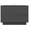 vidaXL Boîtes de rangement et couvercles 3 pcs Gris Bois massif de pin