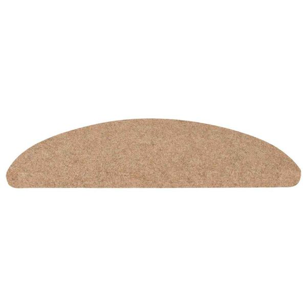 vidaXL Tapis d'escalier auto-adh&eacute;sifs 20 pcs beige 56x17x3 cm