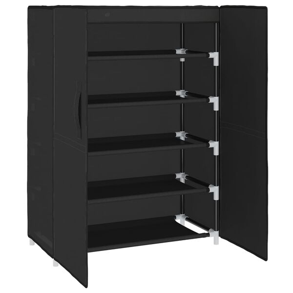 vidaXL Armoire &agrave; chaussures Noir 60x28x90 cm Tissu