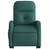 vidaXL Fauteuil inclinable de massage &eacute;lectrique Vert fonc&eacute; Tissu