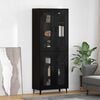 vidaXL Haut Armoire Ch&ecirc;ne noir 69,5 x 34 x 180 cm Bois d'ing&eacute;nierie