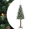 vidaXL Sapin de No&euml;l mince Vert 150 cm PVC et bois de pin massif