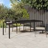 vidaXL Table de jardin pour repas Marron 250 x 100 x 75 cm polyrotin