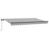 vidaXL Auvent R&eacute;tractable Anthracite et blanc 400 x 200 cm