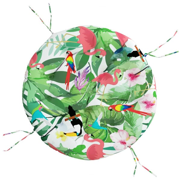 vidaXL Coussin rond multicolore &Oslash; 100 x11 cm tissu oxford