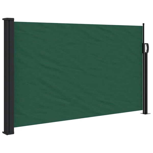 vidaXL Auvent lat&eacute;ral r&eacute;tractable vert fonc&eacute; 117x300 cm