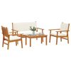 vidaXL Ensemble de canap&eacute; de jardin 4 pcs Marron 120 x 65,5 x 79 cm