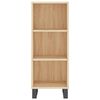 vidaXL Buffet haut Ch&ecirc;ne sonoma 34,5x34x180 cm Bois d'ing&eacute;nierie