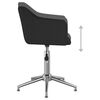vidaXL Chaises pivotantes &agrave; manger lot de 2 Noir Tissu