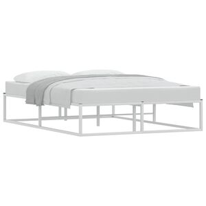 vidaXL Cadre de lit sans matelas blanc 140x200 cm m&eacute;tal