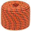 vidaXL Corde de bateau Orange 12 mm 50 m Polypropylène