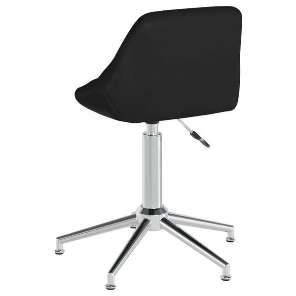 vidaXL Chaise pivotante de salle &agrave; manger Noir Similicuir