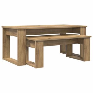 vidaXL Ensemble de tables basses 2 pcs Ch&ecirc;ne artisanal