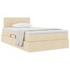 vidaXL Lit avec rangement et matelas avec matelas Cr&egrave;me 120 x 200 cm