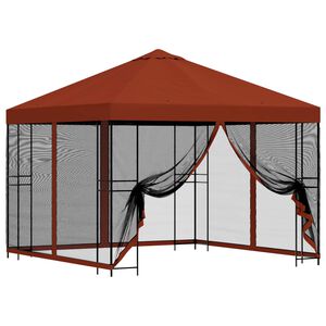 vidaXL Abri de jardin avec parois 3 x 3 m Terre cuite