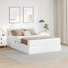 vidaXL Lit avec rangement et matelas Blanc 140 x 200 cm Simili cuir