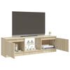 vidaXL Meuble TV avec lumi&egrave;res LED ch&ecirc;ne sonoma 120x30x36 cm